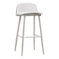 Modern Rectangle Bar and Counter Stool Low Back Stool with 4 Legs White 1 Piece Clearhalo 'Bar Furniture' 'Bar Stools' 'bar_stools' 'furn' 'furn_bar_stools' 'Furniture' 'furniture_bar_stools' 'Kitchen & Dining Furniture' 4850752