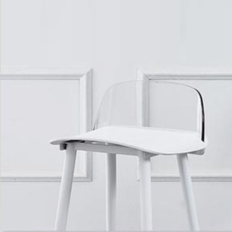 Modern Rectangle Bar and Counter Stool Low Back Stool with 4 Legs Clearhalo 'Bar Furniture' 'Bar Stools' 'bar_stools' 'furn' 'furn_bar_stools' 'Furniture' 'furniture_bar_stools' 'Kitchen & Dining Furniture' 4850763