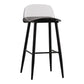 Modern Rectangle Bar and Counter Stool Low Back Stool with 4 Legs Black 1 Piece Clearhalo 'Bar Furniture' 'Bar Stools' 'bar_stools' 'furn' 'furn_bar_stools' 'Furniture' 'furniture_bar_stools' 'Kitchen & Dining Furniture' 4850764