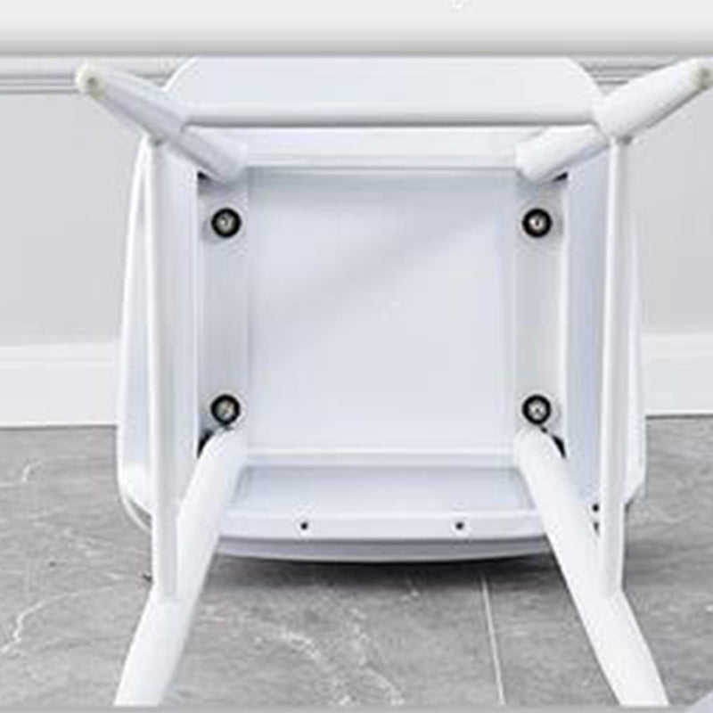 Modern Rectangle Bar and Counter Stool Low Back Stool with 4 Legs Clearhalo 'Bar Furniture' 'Bar Stools' 'bar_stools' 'furn' 'furn_bar_stools' 'Furniture' 'furniture_bar_stools' 'Kitchen & Dining Furniture' 4850766