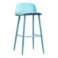 Modern Rectangle Bar and Counter Stool Low Back Stool with 4 Legs Light Blue 1 Piece Clearhalo 'Bar Furniture' 'Bar Stools' 'bar_stools' 'furn' 'furn_bar_stools' 'Furniture' 'furniture_bar_stools' 'Kitchen & Dining Furniture' 4850768