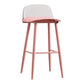 Modern Rectangle Bar and Counter Stool Low Back Stool with 4 Legs Pink 1 Piece Clearhalo 'Bar Furniture' 'Bar Stools' 'bar_stools' 'furn' 'furn_bar_stools' 'Furniture' 'furniture_bar_stools' 'Kitchen & Dining Furniture' 4850771