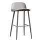 Modern Rectangle Bar and Counter Stool Low Back Stool with 4 Legs Light Gray 1 Piece Clearhalo 'Bar Furniture' 'Bar Stools' 'bar_stools' 'furn' 'furn_bar_stools' 'Furniture' 'furniture_bar_stools' 'Kitchen & Dining Furniture' 4850774