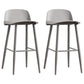 Modern Rectangle Bar and Counter Stool Low Back Stool with 4 Legs Light Gray 2 Piece Set Clearhalo 'Bar Furniture' 'Bar Stools' 'bar_stools' 'furn' 'furn_bar_stools' 'Furniture' 'furniture_bar_stools' 'Kitchen & Dining Furniture' 4850775