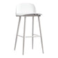 Modern Rectangle Bar and Counter Stool Low Back Stool with 4 Legs Textured White 1 Piece Clearhalo 'Bar Furniture' 'Bar Stools' 'bar_stools' 'furn' 'furn_bar_stools' 'Furniture' 'furniture_bar_stools' 'Kitchen & Dining Furniture' 4850777