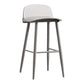 Modern Rectangle Bar and Counter Stool Low Back Stool with 4 Legs Grey 1 Piece Clearhalo 'Bar Furniture' 'Bar Stools' 'bar_stools' 'furn' 'furn_bar_stools' 'Furniture' 'furniture_bar_stools' 'Kitchen & Dining Furniture' 4850783