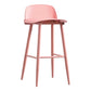Modern Rectangle Bar and Counter Stool Low Back Stool with 4 Legs Light Pink 1 Piece Clearhalo 'Bar Furniture' 'Bar Stools' 'bar_stools' 'furn' 'furn_bar_stools' 'Furniture' 'furniture_bar_stools' 'Kitchen & Dining Furniture' 4850786