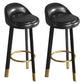 Metal Modern Kitchen Dining Room Armless Stool Low Back Bar Stool Black 2 Piece Set Clearhalo 'Bar Furniture' 'Bar Stools' 'bar_stools' 'furn' 'furn_bar_stools' 'Furniture' 'furniture_bar_stools' 'Kitchen & Dining Furniture' 4850793