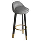 Metal Modern Kitchen Dining Room Armless Stool Low Back Bar Stool Light Gray 1 Piece Clearhalo 'Bar Furniture' 'Bar Stools' 'bar_stools' 'furn' 'furn_bar_stools' 'Furniture' 'furniture_bar_stools' 'Kitchen & Dining Furniture' 4850803