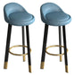 Metal Modern Kitchen Dining Room Armless Stool Low Back Bar Stool Blue 2 Piece Set Clearhalo 'Bar Furniture' 'Bar Stools' 'bar_stools' 'furn' 'furn_bar_stools' 'Furniture' 'furniture_bar_stools' 'Kitchen & Dining Furniture' 4850813