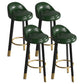 Metal Modern Kitchen Dining Room Armless Stool Low Back Bar Stool Green 4 Piece Set Clearhalo 'Bar Furniture' 'Bar Stools' 'bar_stools' 'furn' 'furn_bar_stools' 'Furniture' 'furniture_bar_stools' 'Kitchen & Dining Furniture' 4850817