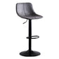 Industrial Bar and Counter Stool Low Back Stool with Pedestal Base in Black Grey 1 Piece Clearhalo 'Bar Furniture' 'Bar Stools' 'bar_stools' 'furn' 'furn_bar_stools' 'Furniture' 'furniture_bar_stools' 'Kitchen & Dining Furniture' 4850828