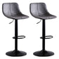 Industrial Bar and Counter Stool Low Back Stool with Pedestal Base in Black Grey 2 Piece Set Clearhalo 'Bar Furniture' 'Bar Stools' 'bar_stools' 'furn' 'furn_bar_stools' 'Furniture' 'furniture_bar_stools' 'Kitchen & Dining Furniture' 4850830