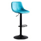 Industrial Bar and Counter Stool Low Back Stool with Pedestal Base in Black Blue 1 Piece Clearhalo 'Bar Furniture' 'Bar Stools' 'bar_stools' 'furn' 'furn_bar_stools' 'Furniture' 'furniture_bar_stools' 'Kitchen & Dining Furniture' 4850843
