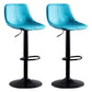 Industrial Bar and Counter Stool Low Back Stool with Pedestal Base in Black Blue 2 Piece Set Clearhalo 'Bar Furniture' 'Bar Stools' 'bar_stools' 'furn' 'furn_bar_stools' 'Furniture' 'furniture_bar_stools' 'Kitchen & Dining Furniture' 4850844