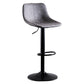 Industrial Bar and Counter Stool Low Back Stool with Pedestal Base in Black Black 1 Piece Clearhalo 'Bar Furniture' 'Bar Stools' 'bar_stools' 'furn' 'furn_bar_stools' 'Furniture' 'furniture_bar_stools' 'Kitchen & Dining Furniture' 4850855