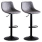 Industrial Bar and Counter Stool Low Back Stool with Pedestal Base in Black Black 2 Piece Set Clearhalo 'Bar Furniture' 'Bar Stools' 'bar_stools' 'furn' 'furn_bar_stools' 'Furniture' 'furniture_bar_stools' 'Kitchen & Dining Furniture' 4850856
