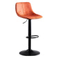 Industrial Bar and Counter Stool Low Back Stool with Pedestal Base in Black Orange 1 Piece Clearhalo 'Bar Furniture' 'Bar Stools' 'bar_stools' 'furn' 'furn_bar_stools' 'Furniture' 'furniture_bar_stools' 'Kitchen & Dining Furniture' 4850858