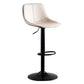 Industrial Bar and Counter Stool Low Back Stool with Pedestal Base in Black White 1 Piece Clearhalo 'Bar Furniture' 'Bar Stools' 'bar_stools' 'furn' 'furn_bar_stools' 'Furniture' 'furniture_bar_stools' 'Kitchen & Dining Furniture' 4850861