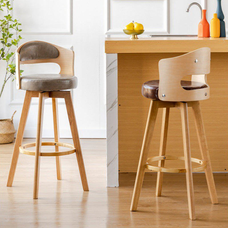 Contemporary Style Low Back Barstools with Cushion Upholstered Bar Stools Clearhalo 'Bar Furniture' 'Bar Stools' 'bar_stools' 'Furniture' 'furniture_bar_stools' 'Kitchen & Dining Furniture' 4850909