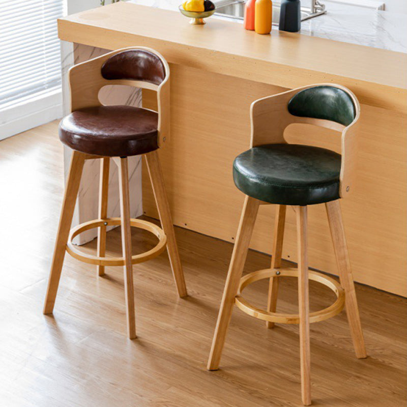 Contemporary Style Low Back Barstools with Cushion Upholstered Bar Stools Clearhalo 'Bar Furniture' 'Bar Stools' 'bar_stools' 'Furniture' 'furniture_bar_stools' 'Kitchen & Dining Furniture' 4850913