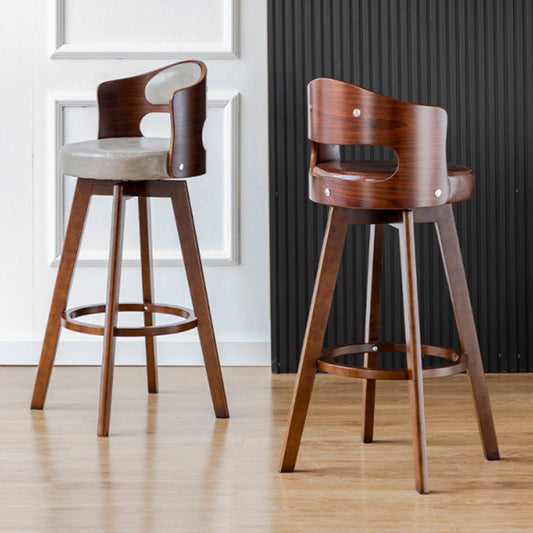 Contemporary Style Low Back Barstools with Cushion Upholstered Bar Stools Clearhalo 'Bar Furniture' 'Bar Stools' 'bar_stools' 'Furniture' 'furniture_bar_stools' 'Kitchen & Dining Furniture' 4850915