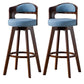 Contemporary Style Low Back Barstools with Cushion Upholstered Bar Stools Blue Brown Cotton Clearhalo 'Bar Furniture' 'Bar Stools' 'bar_stools' 'Furniture' 'furniture_bar_stools' 'Kitchen & Dining Furniture' 4850921