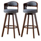 Contemporary Style Low Back Barstools with Cushion Upholstered Bar Stools Smoke Gray Brown Cotton Clearhalo 'Bar Furniture' 'Bar Stools' 'bar_stools' 'Furniture' 'furniture_bar_stools' 'Kitchen & Dining Furniture' 4850926