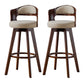 Contemporary Style Low Back Barstools with Cushion Upholstered Bar Stools Khaki Brown Cotton Clearhalo 'Bar Furniture' 'Bar Stools' 'bar_stools' 'Furniture' 'furniture_bar_stools' 'Kitchen & Dining Furniture' 4850928