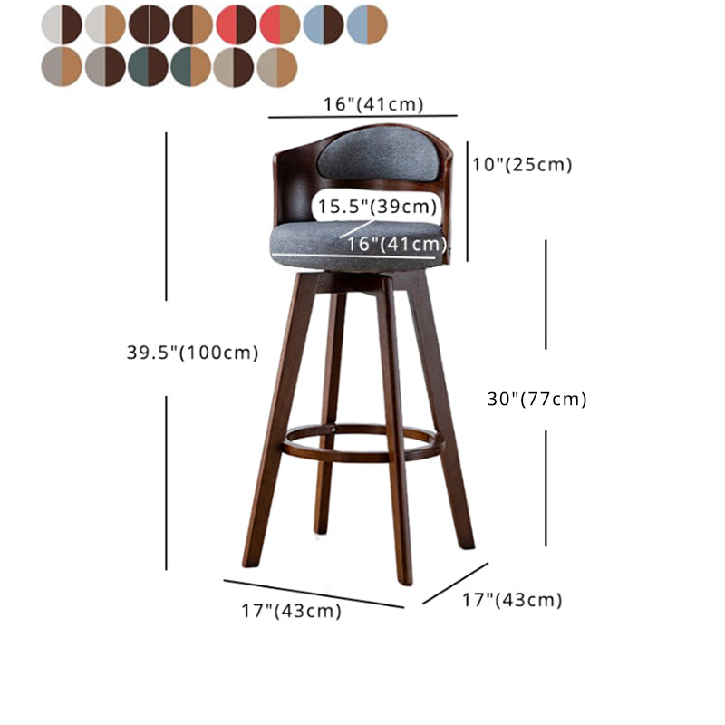 Contemporary Style Low Back Barstools with Cushion Upholstered Bar Stools Clearhalo 'Bar Furniture' 'Bar Stools' 'bar_stools' 'Furniture' 'furniture_bar_stools' 'Kitchen & Dining Furniture' 4850932