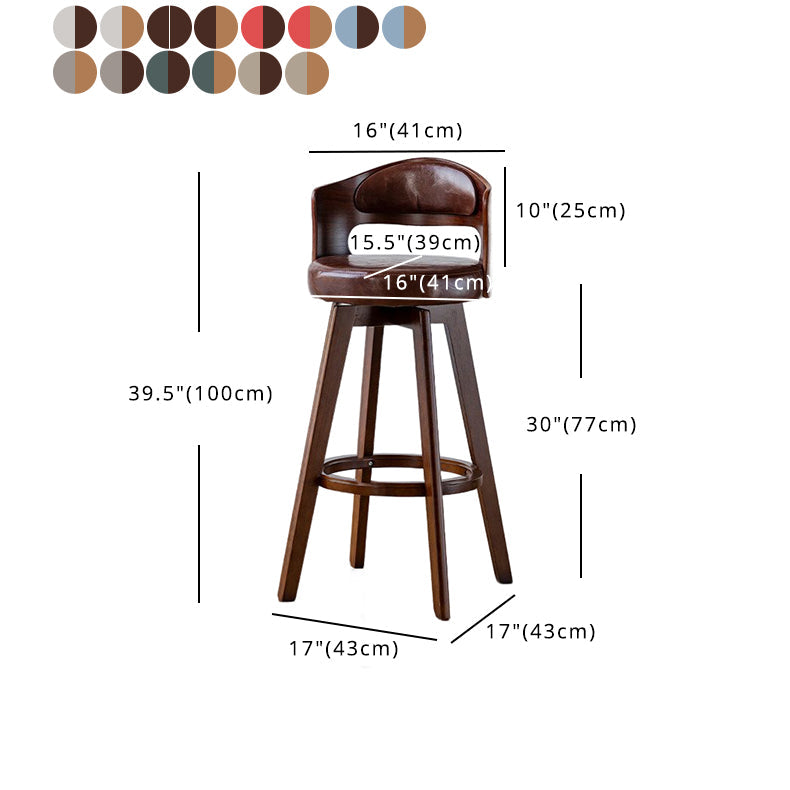 Contemporary Style Low Back Barstools with Cushion Upholstered Bar Stools Clearhalo 'Bar Furniture' 'Bar Stools' 'bar_stools' 'Furniture' 'furniture_bar_stools' 'Kitchen & Dining Furniture' 4850933