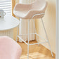 Scandinavian Upholstered Armed Bar Stool Matte Finish Footrest Home Stool Clearhalo 'Bar Furniture' 'Bar Stools' 'bar_stools' 'furn' 'furn_bar_stools' 'Furniture' 'furniture_bar_stools' 'Kitchen & Dining Furniture' 4850994