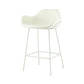 Scandinavian Upholstered Armed Bar Stool Matte Finish Footrest Home Stool White 1 Piece Clearhalo 'Bar Furniture' 'Bar Stools' 'bar_stools' 'furn' 'furn_bar_stools' 'Furniture' 'furniture_bar_stools' 'Kitchen & Dining Furniture' 4850998