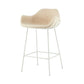 Scandinavian Upholstered Armed Bar Stool Matte Finish Footrest Home Stool Khaki 1 Piece Clearhalo 'Bar Furniture' 'Bar Stools' 'bar_stools' 'furn' 'furn_bar_stools' 'Furniture' 'furniture_bar_stools' 'Kitchen & Dining Furniture' 4851002
