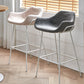 Scandinavian Upholstered Armed Bar Stool Matte Finish Footrest Home Stool Clearhalo 'Bar Furniture' 'Bar Stools' 'bar_stools' 'furn' 'furn_bar_stools' 'Furniture' 'furniture_bar_stools' 'Kitchen & Dining Furniture' 4851011