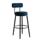 Scandinavian Velvet Footrest Bar Stool Matte Finish Low Back Home Stool Clearhalo 'Bar Furniture' 'Bar Stools' 'bar_stools' 'furn' 'furn_bar_stools' 'Furniture' 'furniture_bar_stools' 'Kitchen & Dining Furniture' 4851096