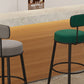 Scandinavian Velvet Footrest Bar Stool Matte Finish Low Back Home Stool Clearhalo 'Bar Furniture' 'Bar Stools' 'bar_stools' 'furn' 'furn_bar_stools' 'Furniture' 'furniture_bar_stools' 'Kitchen & Dining Furniture' 4851098