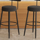 Scandinavian Velvet Footrest Bar Stool Matte Finish Low Back Home Stool Clearhalo 'Bar Furniture' 'Bar Stools' 'bar_stools' 'furn' 'furn_bar_stools' 'Furniture' 'furniture_bar_stools' 'Kitchen & Dining Furniture' 4851101