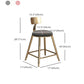 Glam Velvet Low Back Bar Stool Matte Finish Footrest Home Stool Clearhalo 'Bar Furniture' 'Bar Stools' 'bar_stools' 'furn' 'furn_bar_stools' 'Furniture' 'furniture_bar_stools' 'Kitchen & Dining Furniture' 4851127