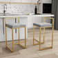 Glam Footrest Upholstered Bar Stool Matte Finish Home Low Back Stool Clearhalo 'Bar Furniture' 'Bar Stools' 'bar_stools' 'furn' 'furn_bar_stools' 'Furniture' 'furniture_bar_stools' 'Kitchen & Dining Furniture' 4851133