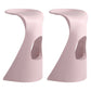 Scandinavian Plastic Barstools for Home Backless Stools with Plastic Base Pink 2 Piece Set Clearhalo 'Bar Furniture' 'Bar Stools' 'bar_stools' 'furn' 'furn_bar_stools' 'Furniture' 'furniture_bar_stools' 'Kitchen & Dining Furniture' 4851146