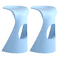 Scandinavian Plastic Barstools for Home Backless Stools with Plastic Base Sky Blue 2 Piece Set Clearhalo 'Bar Furniture' 'Bar Stools' 'bar_stools' 'furn' 'furn_bar_stools' 'Furniture' 'furniture_bar_stools' 'Kitchen & Dining Furniture' 4851155