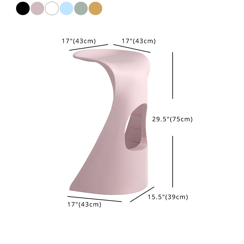 Scandinavian Plastic Barstools for Home Backless Stools with Plastic Base Clearhalo 'Bar Furniture' 'Bar Stools' 'bar_stools' 'furn' 'furn_bar_stools' 'Furniture' 'furniture_bar_stools' 'Kitchen & Dining Furniture' 4851159