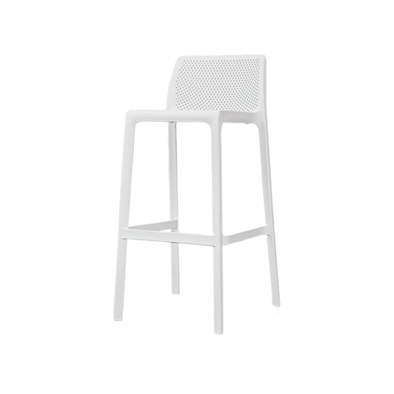 Scandinavian Style Plastic Armless Barstools Stackable Stools for Home Gloss White 1 Piece Clearhalo 'Bar Furniture' 'Bar Stools' 'bar_stools' 'furn' 'furn_bar_stools' 'Furniture' 'furniture_bar_stools' 'Kitchen & Dining Furniture' 4851162