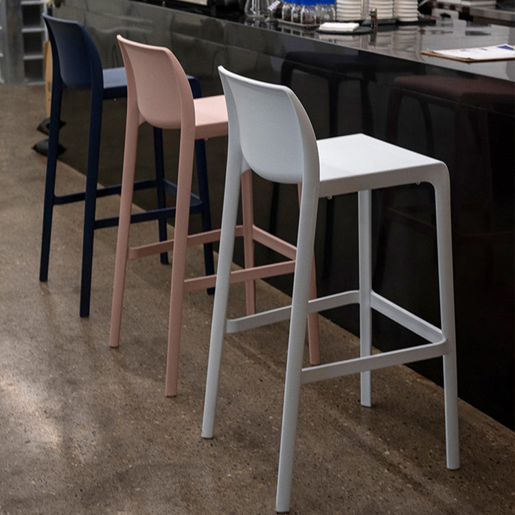 Scandinavian Style Plastic Armless Barstools Stackable Stools for Home Clearhalo 'Bar Furniture' 'Bar Stools' 'bar_stools' 'furn' 'furn_bar_stools' 'Furniture' 'furniture_bar_stools' 'Kitchen & Dining Furniture' 4851164