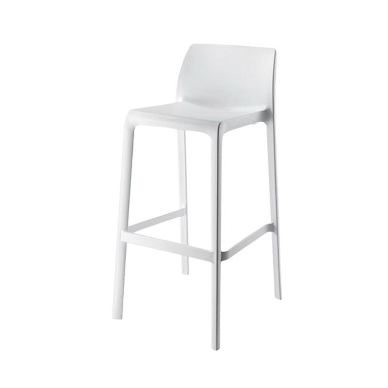Scandinavian Style Plastic Armless Barstools Stackable Stools for Home White 1 Piece Clearhalo 'Bar Furniture' 'Bar Stools' 'bar_stools' 'furn' 'furn_bar_stools' 'Furniture' 'furniture_bar_stools' 'Kitchen & Dining Furniture' 4851166