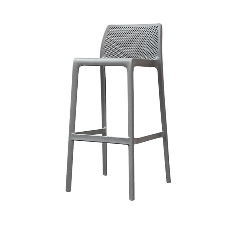 Scandinavian Style Plastic Armless Barstools Stackable Stools for Home Silver Gray 1 Piece Clearhalo 'Bar Furniture' 'Bar Stools' 'bar_stools' 'furn' 'furn_bar_stools' 'Furniture' 'furniture_bar_stools' 'Kitchen & Dining Furniture' 4851171