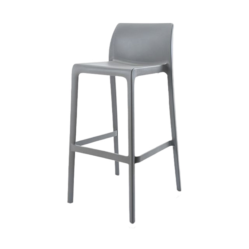 Scandinavian Style Plastic Armless Barstools Stackable Stools for Home Grey 1 Piece Clearhalo 'Bar Furniture' 'Bar Stools' 'bar_stools' 'furn' 'furn_bar_stools' 'Furniture' 'furniture_bar_stools' 'Kitchen & Dining Furniture' 4851175