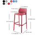 Scandinavian Style Plastic Armless Barstools Stackable Stools for Home Clearhalo 'Bar Furniture' 'Bar Stools' 'bar_stools' 'furn' 'furn_bar_stools' 'Furniture' 'furniture_bar_stools' 'Kitchen & Dining Furniture' 4851177
