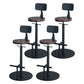 Industrial Adjustable Height Swivel Bar Stool Black Footrest Home Stool Brown With Back 4 Piece Set Clearhalo 'Bar Furniture' 'Bar Stools' 'bar_stools' 'furn' 'furn_bar_stools' 'Furniture' 'furniture_bar_stools' 'Kitchen & Dining Furniture' 4851231